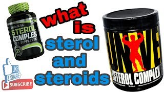 Sterol and steroids supplements advertisement image.